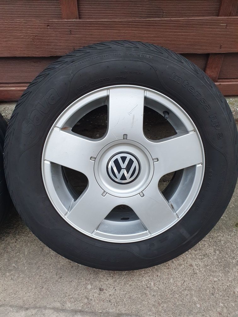 Koła VW Golf IV 15 cali 195/65R15 opony letnie 7mm/Michelin i 6mm/Sava