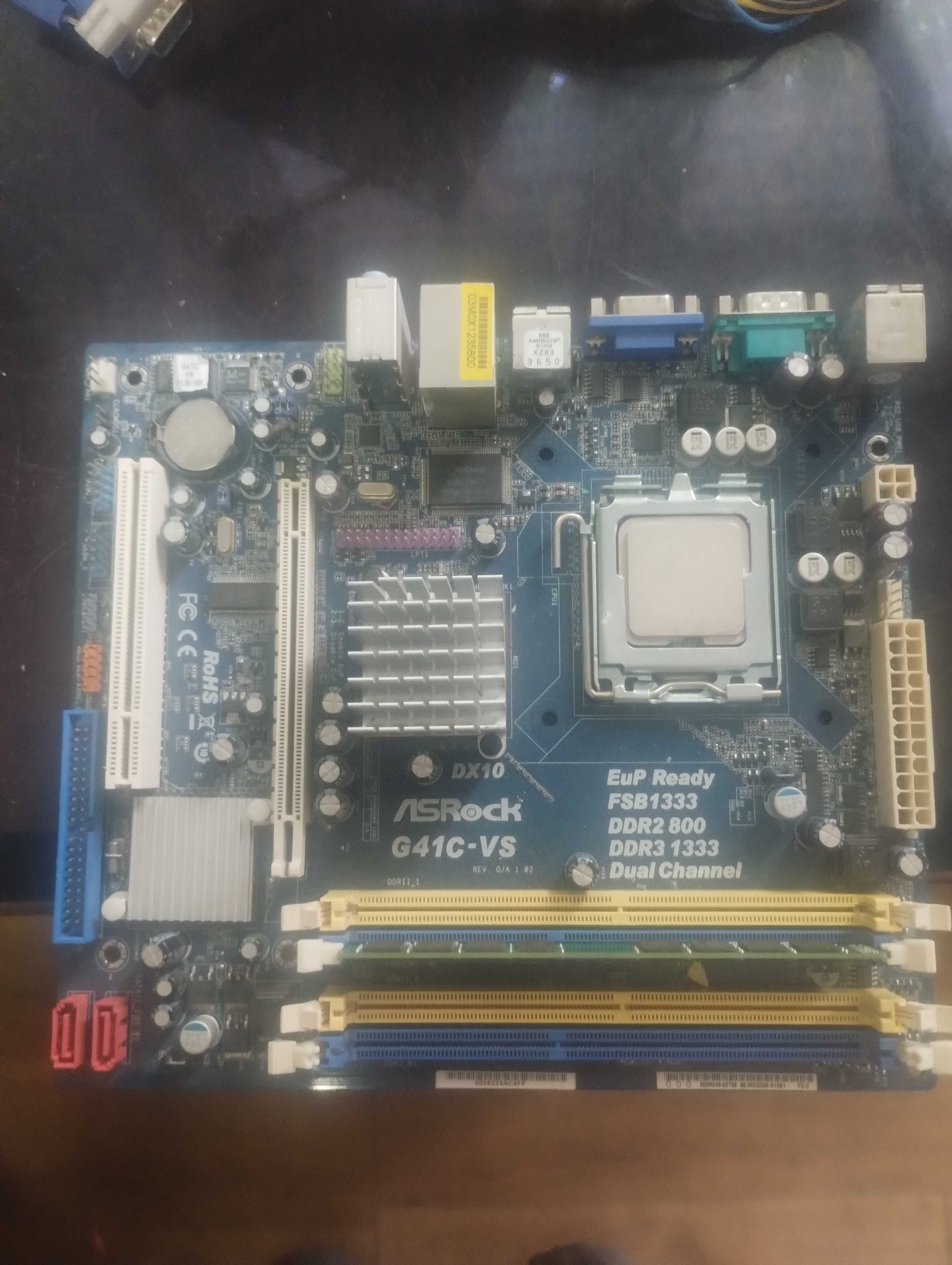 Материнська плата Asrock G41C-VS (s775/G41/2xDDR3/2xDDR2) ,б/в