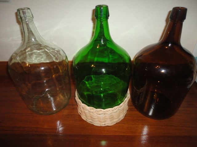 Garrafão Decorativo Base Cestaria Medula Junco