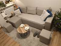 Narożnik sofa szara funkcja spania BRW