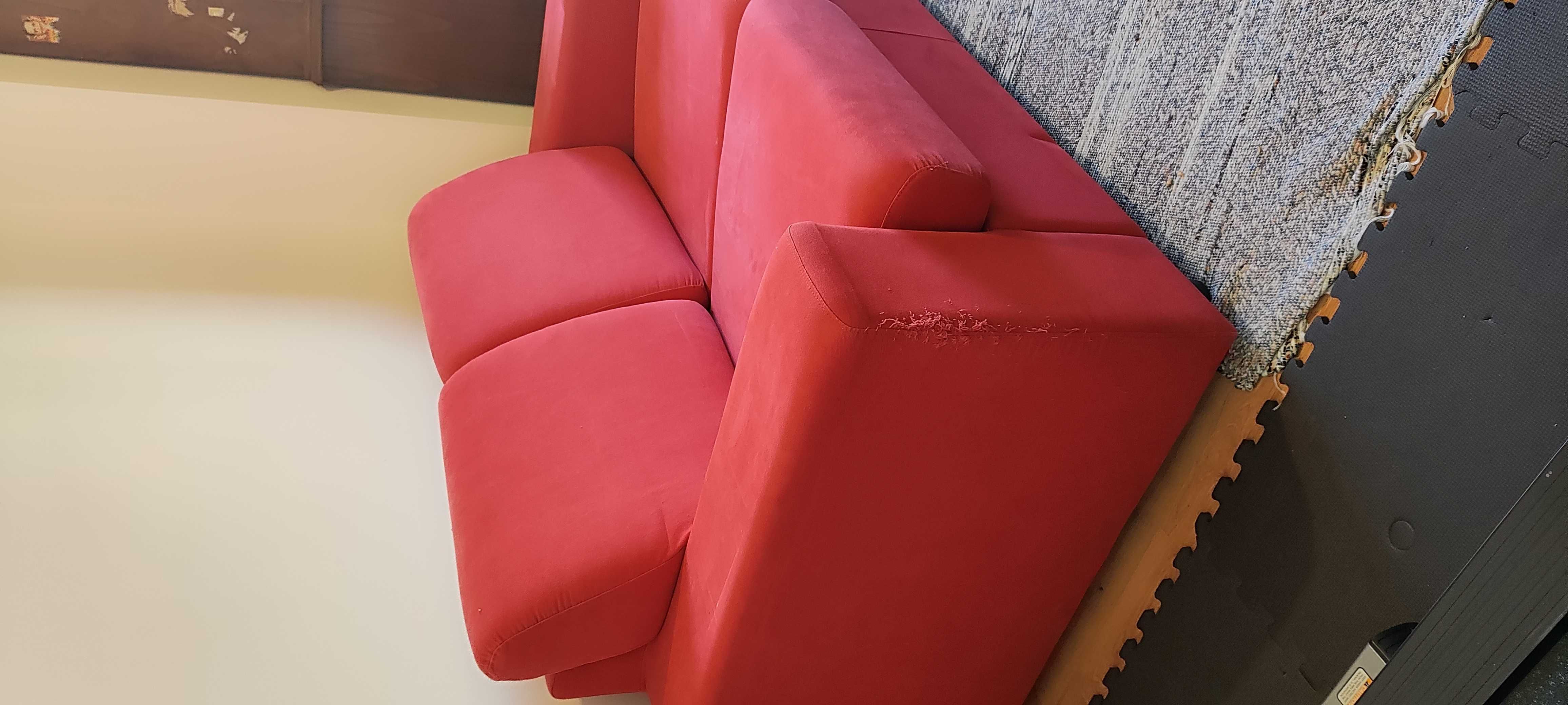 Sofá-cama vermelho