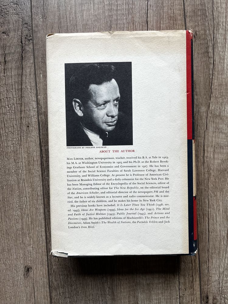 Max Lerner America as a Civilization