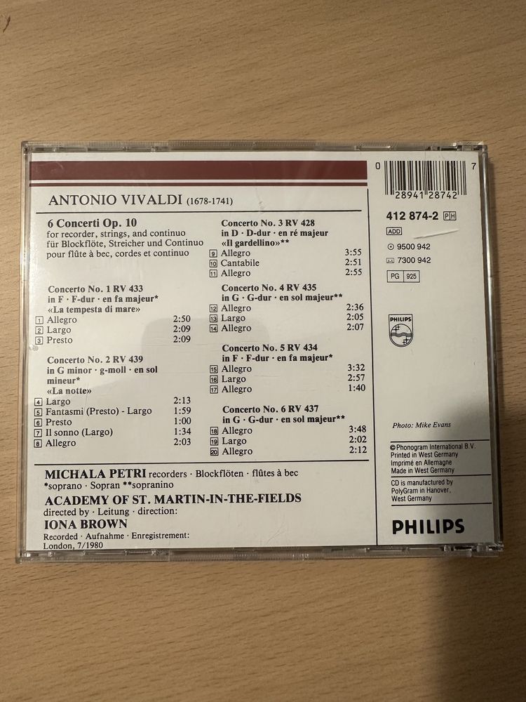 Cd Vivaldi - The Flute Concerts