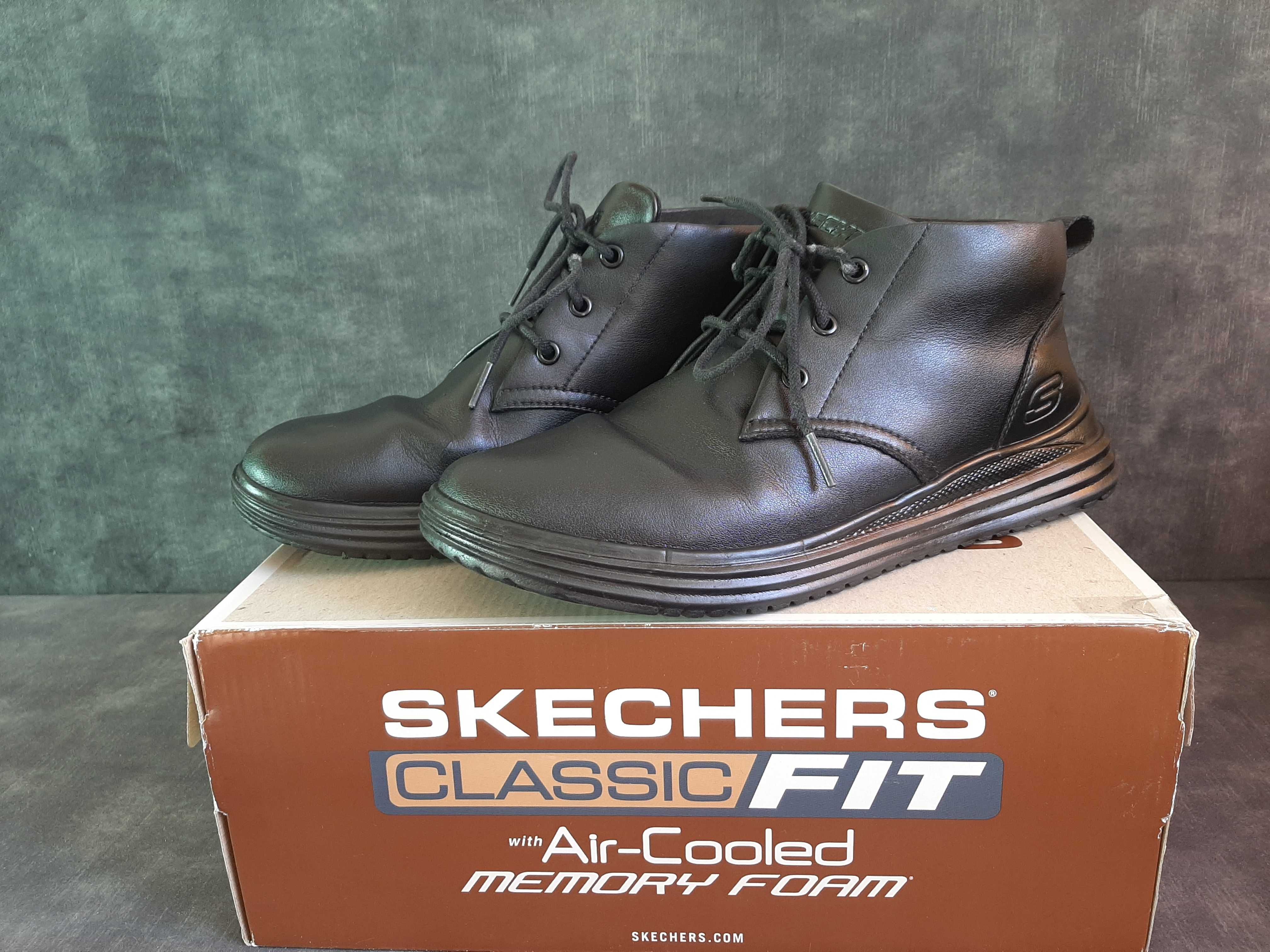 Чоловічі демісезонні черевики Skechers шкіра оригінал 43р 28см