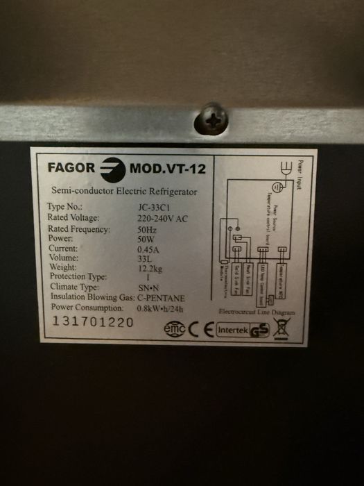 Cave vinhos - Fagor VT 12