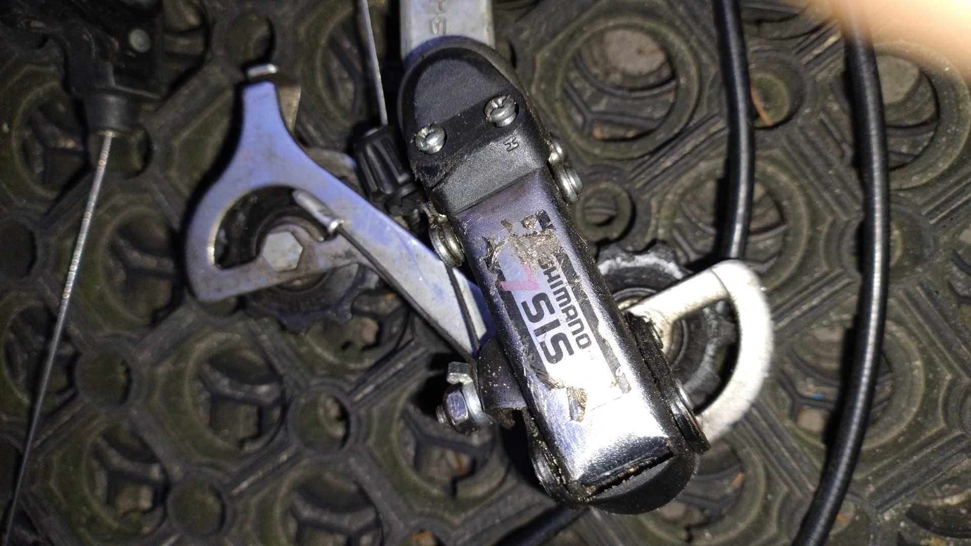 przerzutka Shimano 7 SIS RevoShift kierownica mostek i hamulce V-brake