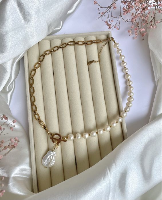 Autorski naszyjnik z pereł handmade