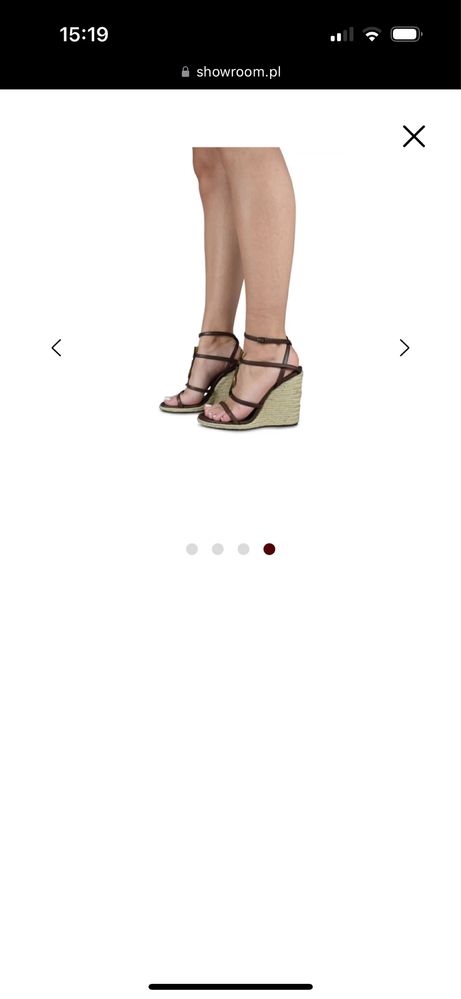 Koturny raffia SAINT LAURENT jak nowe 37