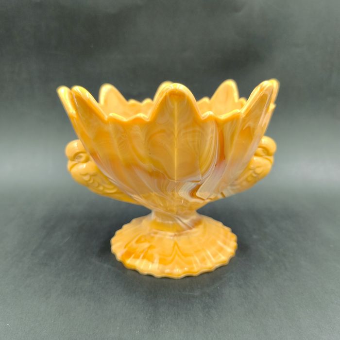 STS Abel Owocarka Misa Patera Szkło Agatowe Chalcedonowe Art Deco