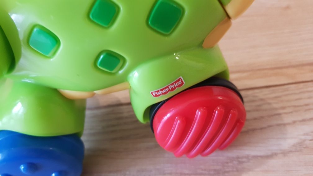 Aligator krokodyl Fisher Price, wieża auta Clementoni