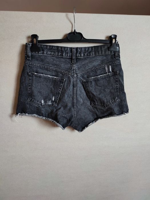 Szorty spodenki jeansowe wysoki stan Vintage Denim Bershka