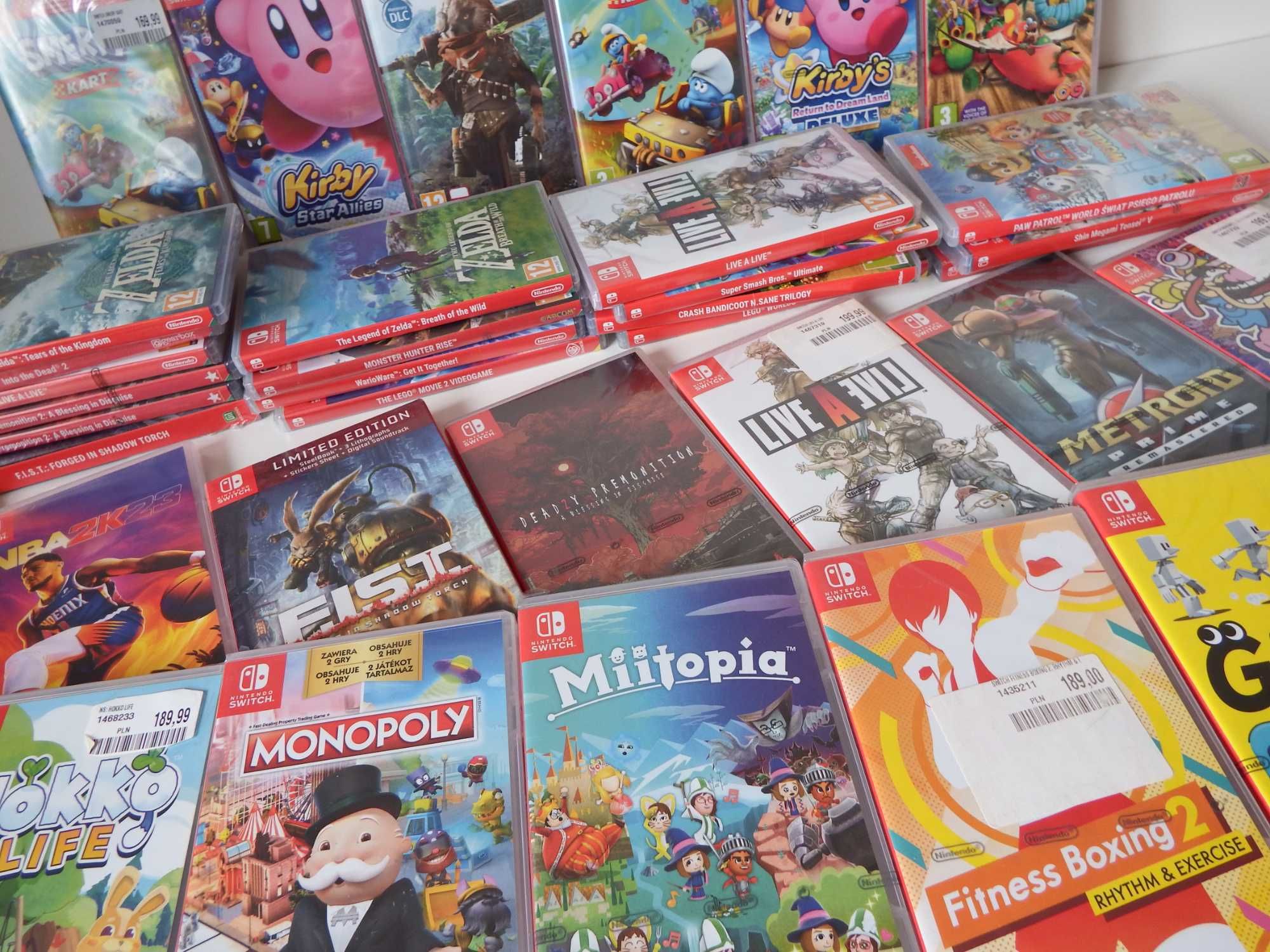 GRY Nintendo SWITCH Zelda Wario Kirby Smash Bros Biomutant INNE GRY