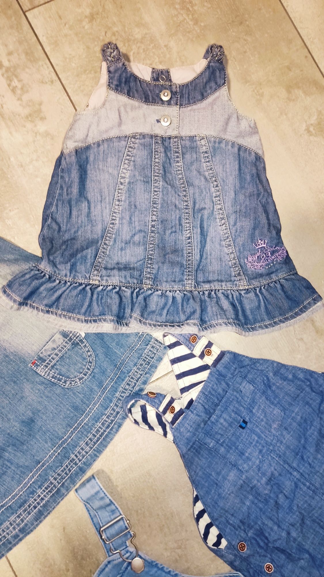 Ubranka jeans dla dziewczynki 6-9-12