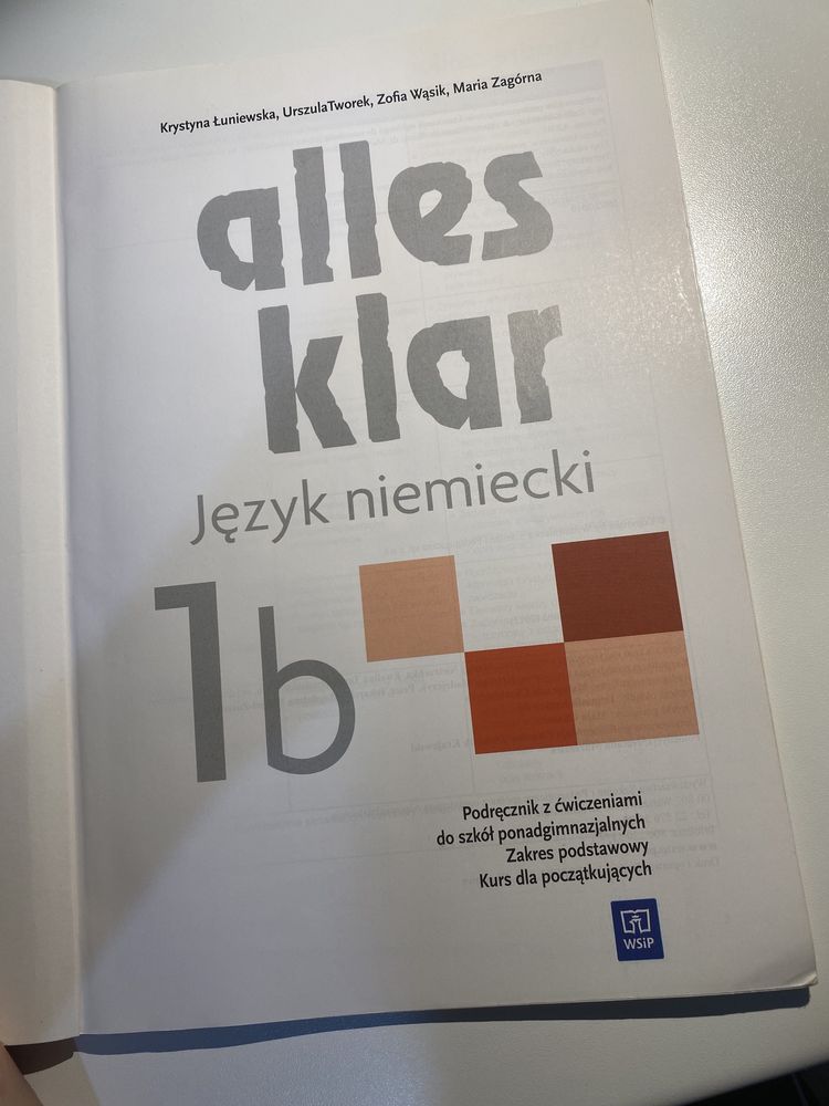 Podręcznik z ćwiczeniami „alles klar 1b” język niemiecki