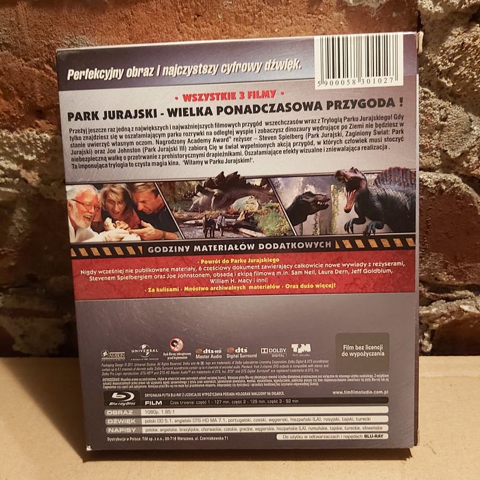 Trylogia Park Jurajski blu-ray