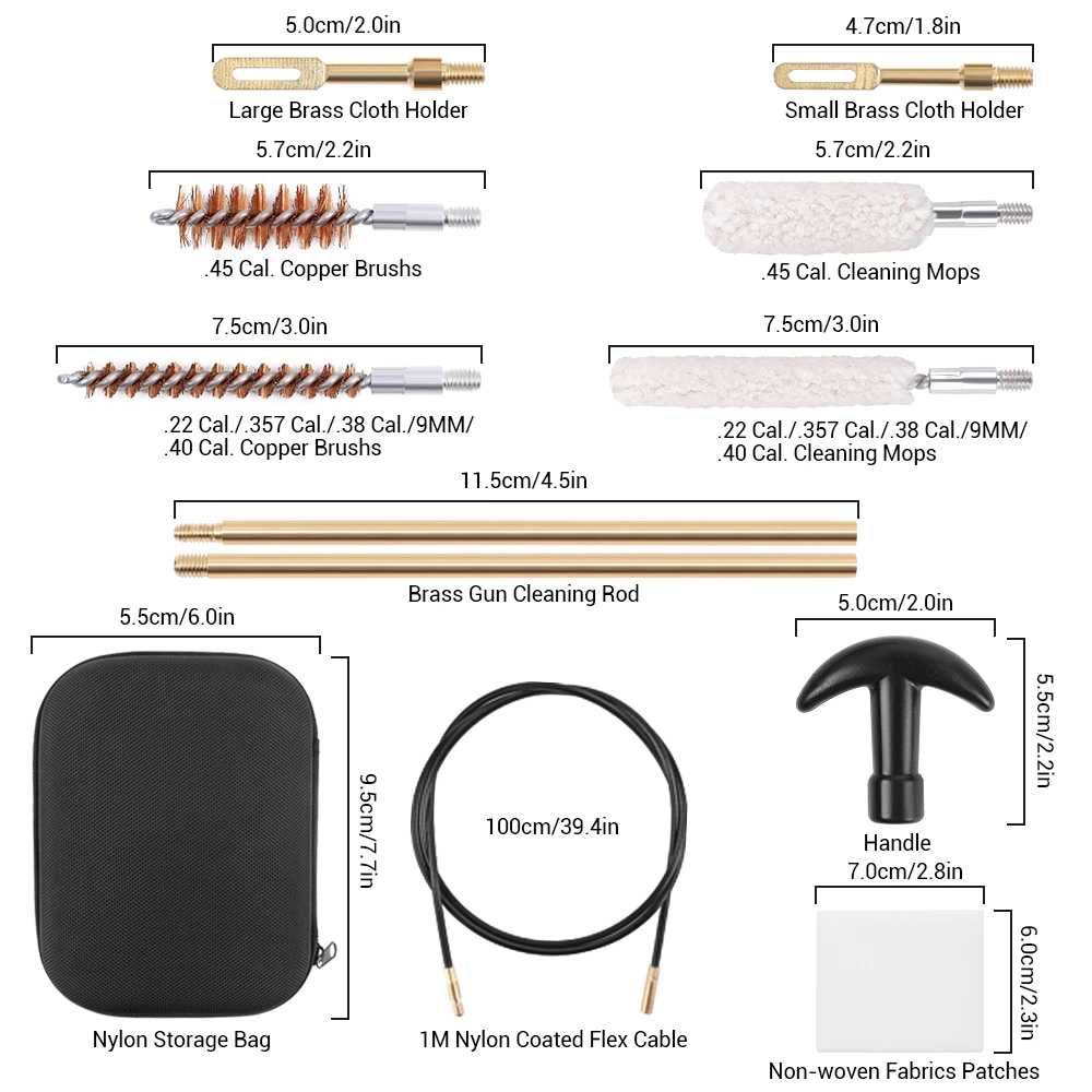 Портативный универсальный набор чистки автоматов/пистолетов/винтовок