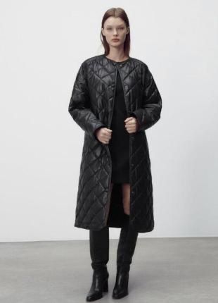 Стьобане пальто Zara,розмір L
