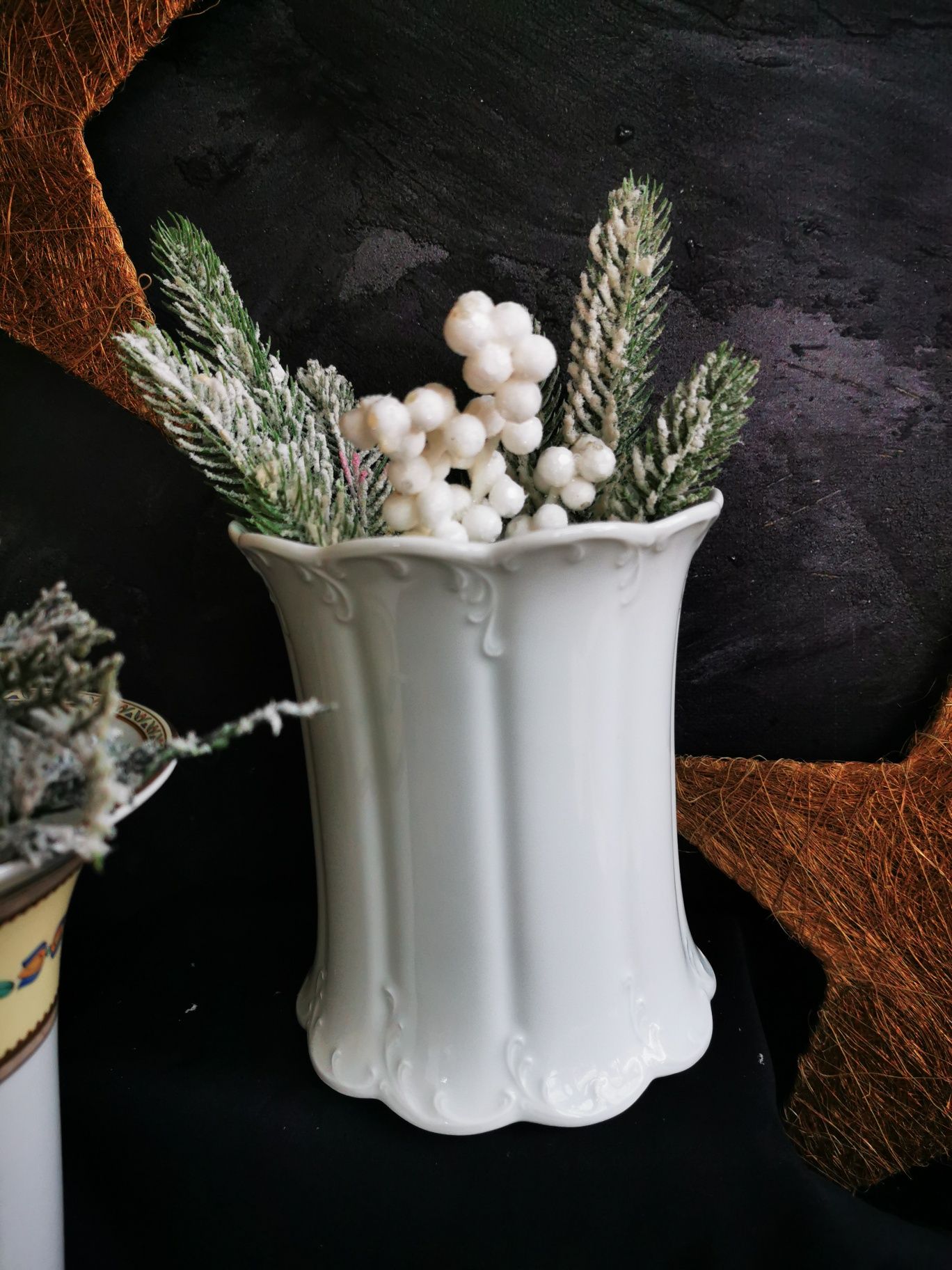 Wazon z porcelany, strukturalny wzór, Rosenthal Group, Classic Rose