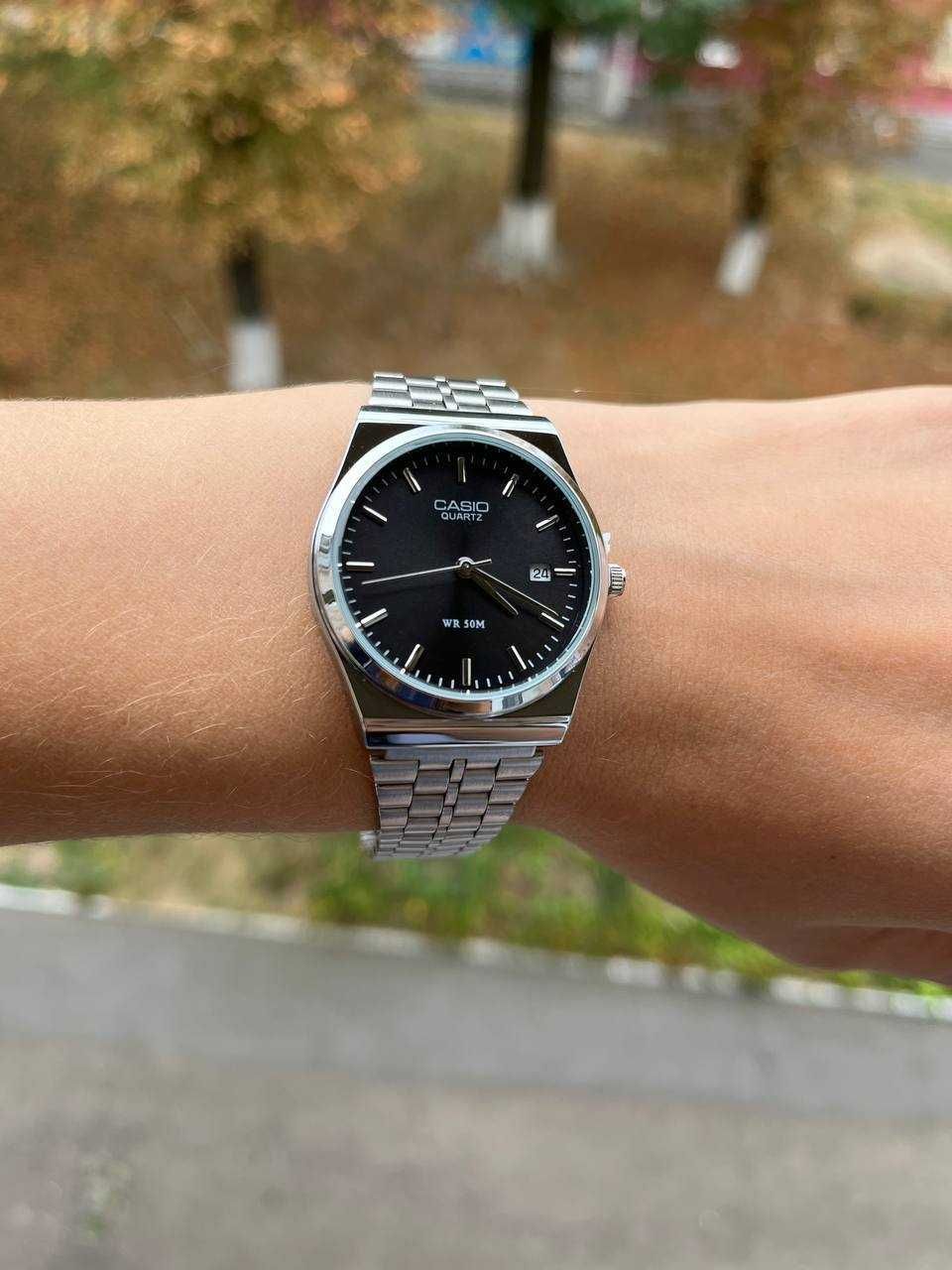 Годинник Casio MTP-VC01 Silver/Black / Часы наручние касио A159 | AQ