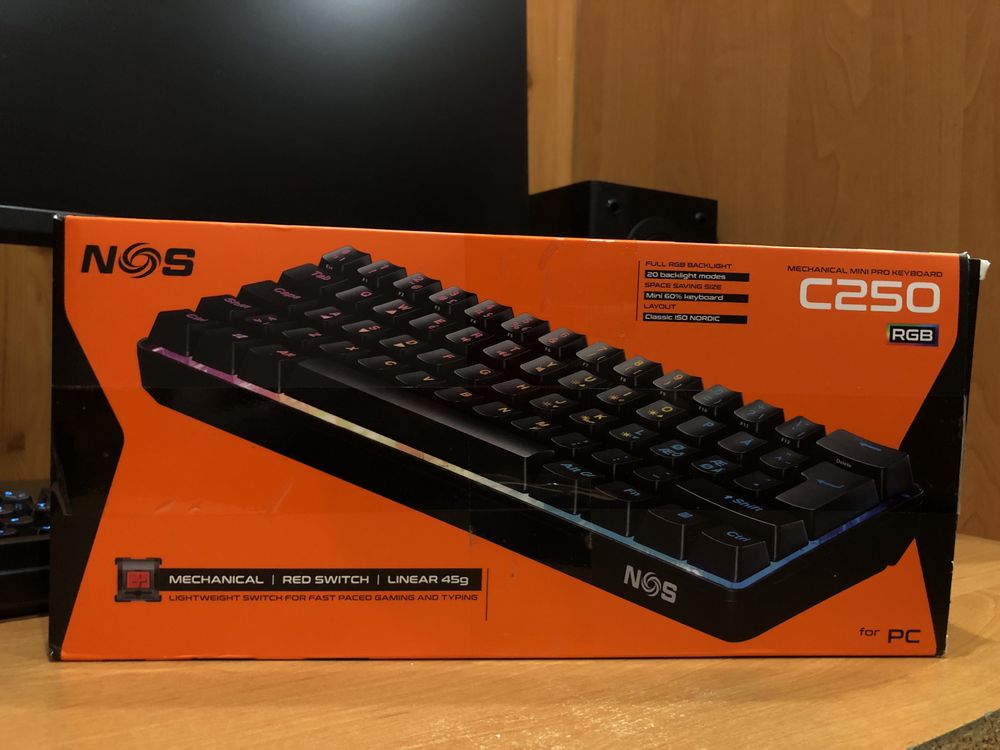 Механическая клавиатура NOS C250 RGB red switch 60%
