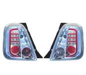FAROLINS TRASEIROS LED PARA FIAT 500 07+ CROMADOS