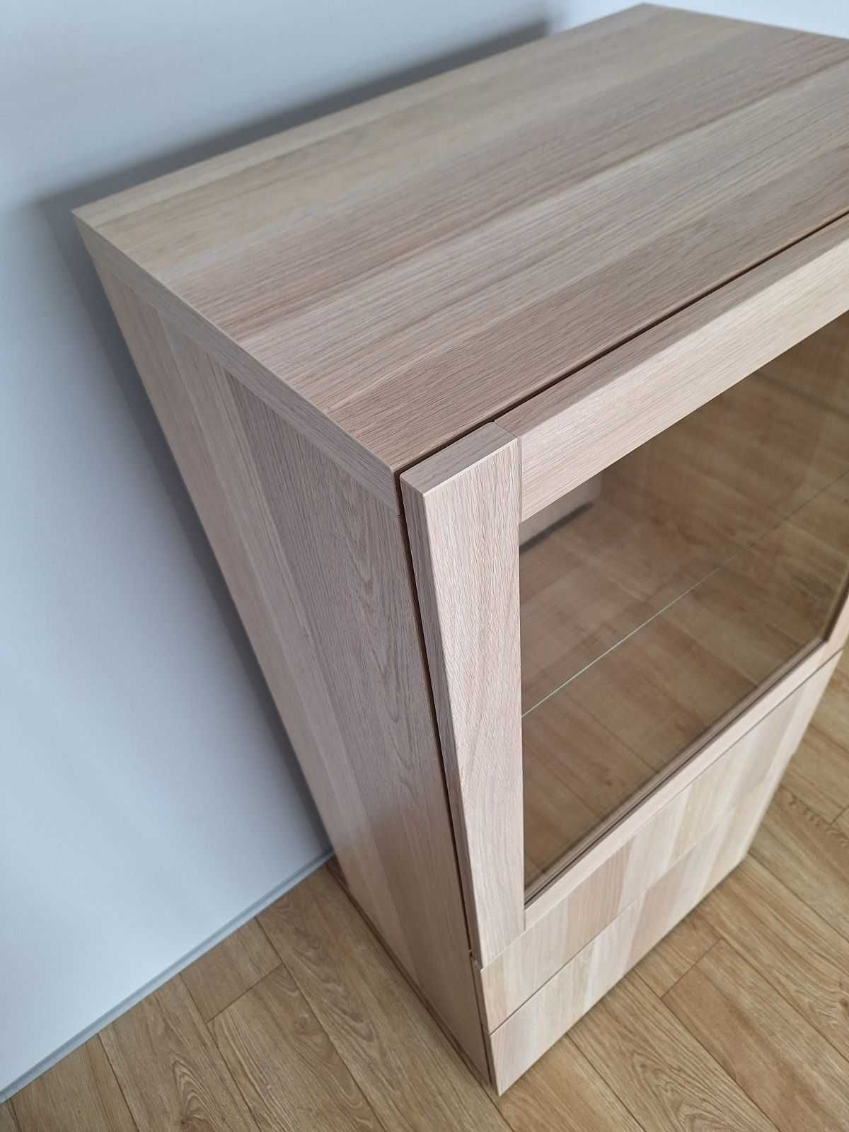 meble modułowe IKEA Besta dąb bejcowany na biało 60x40x128 cm