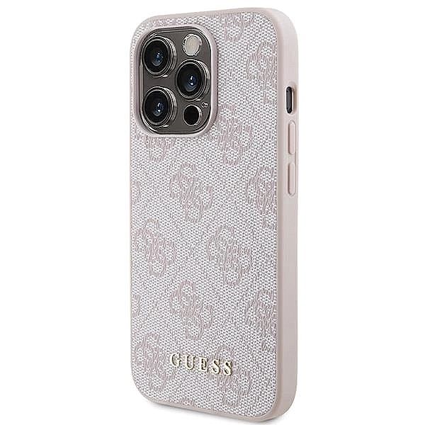 Etui Guess 4G Metal Gold Logo na iPhone 15 Pro - różowe