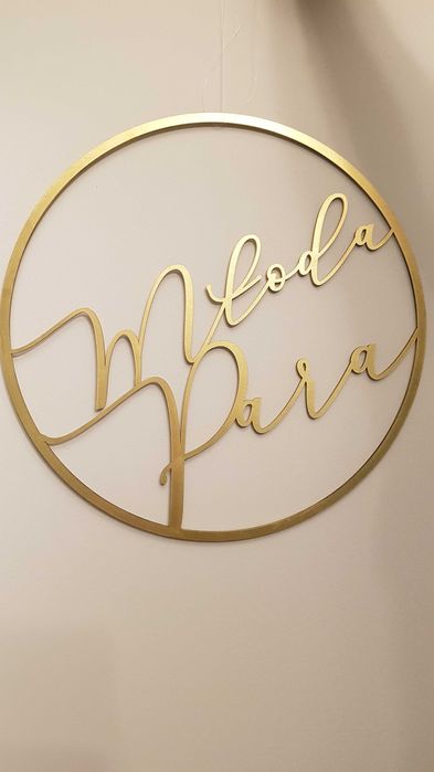 Koło obręcz młoda para złoty