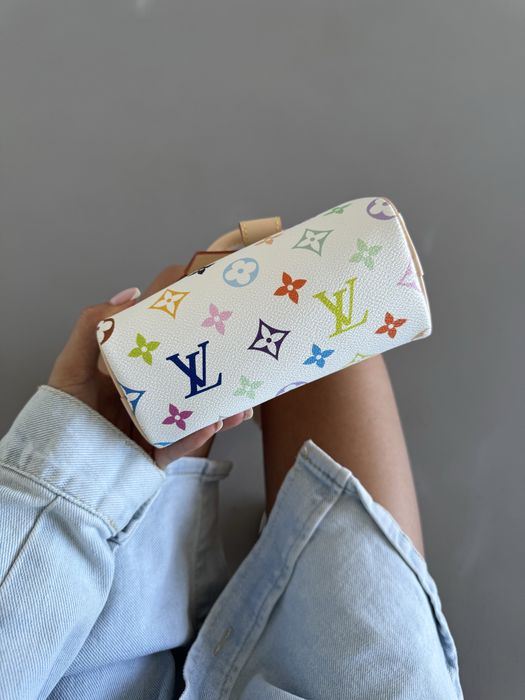 Сумка Louis Vuitton x Takashi Murakami | Nano Speedy Monogram White
