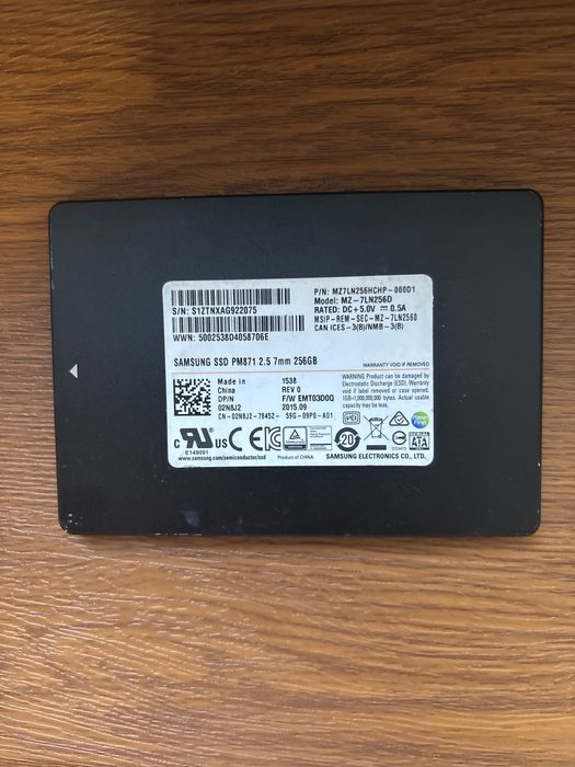 Ssd Samsung/Intel/Hynix/Micron 256-512G