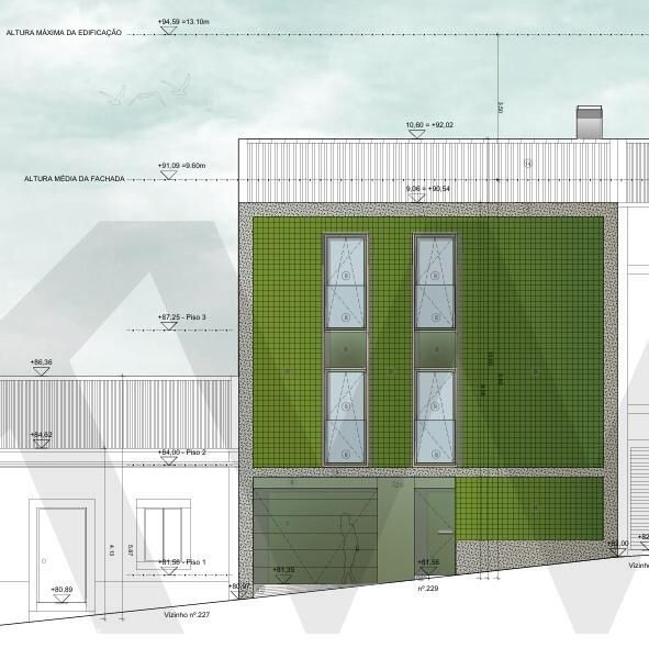 * Prédio com projecto aprovado para Townhouse  * Licenças a pagamento