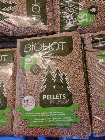 Pellets sacos 15kg certificados.