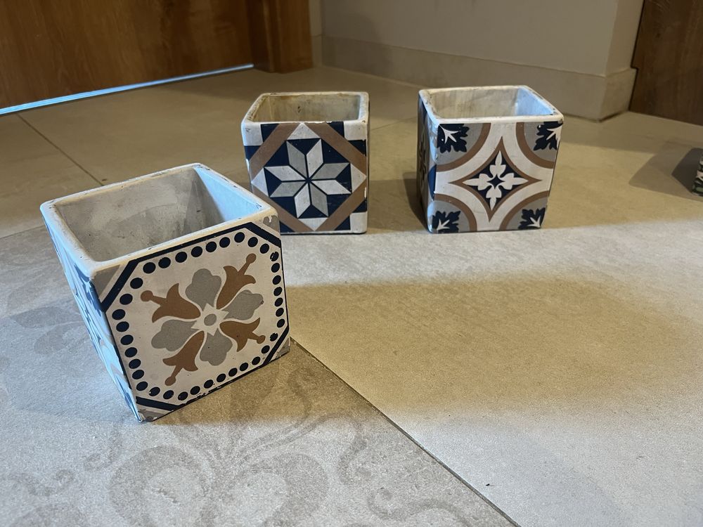 Doniczki ceramiczne 3 sztuki