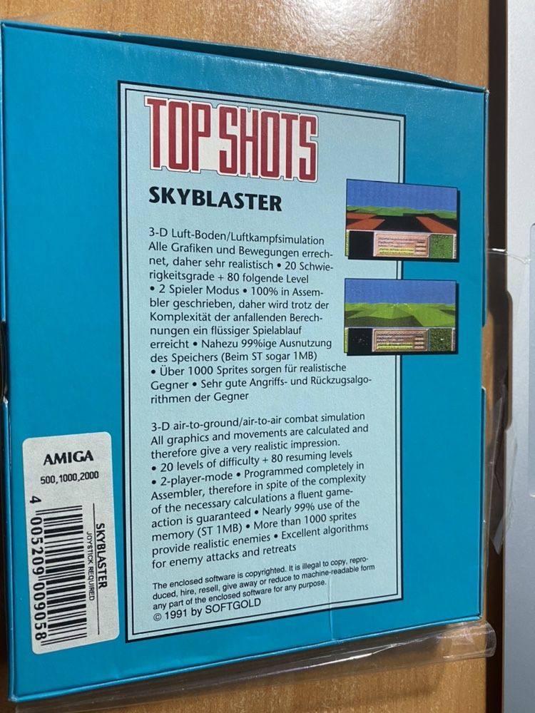 JOgo commodore amiga SKYBLASTER ( novo na caixa )