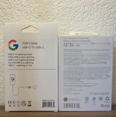 Google Pixel 30W швидкісна зарядка комплект (блок + кабель) В КОРОБЦІ