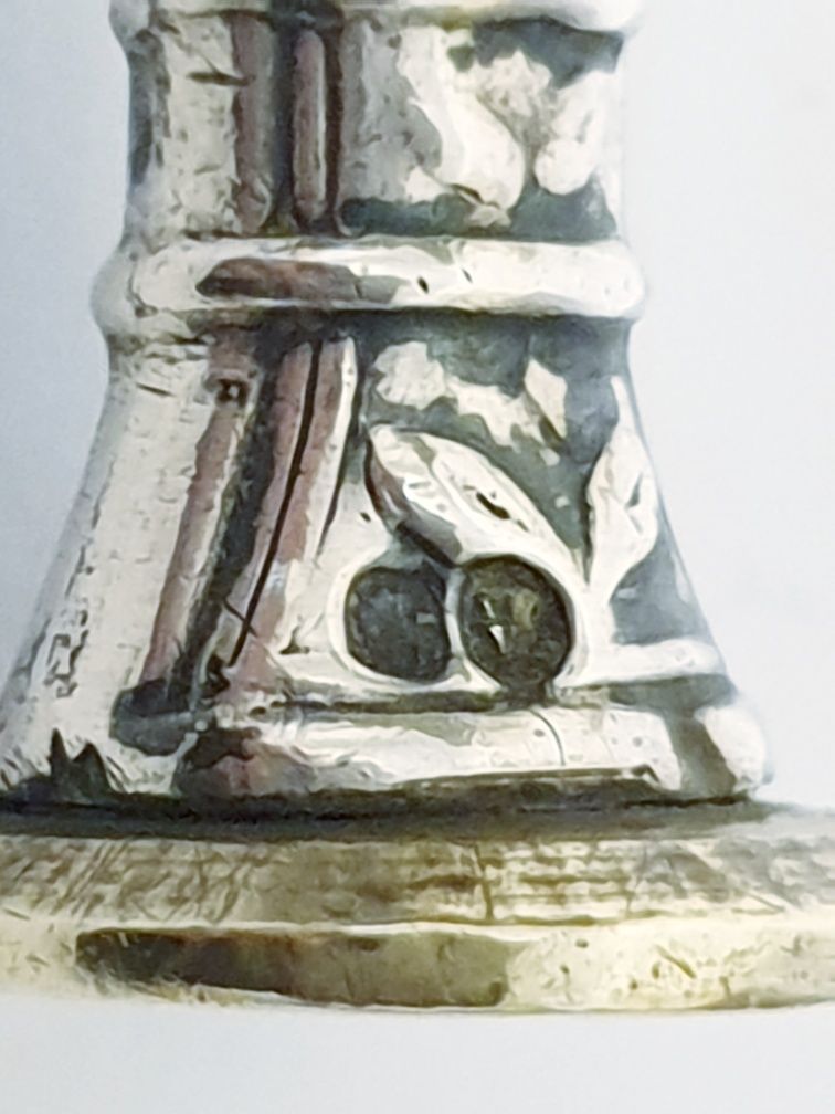 Fantástico antigo carimbo de lacre em prata portuguesa javali I