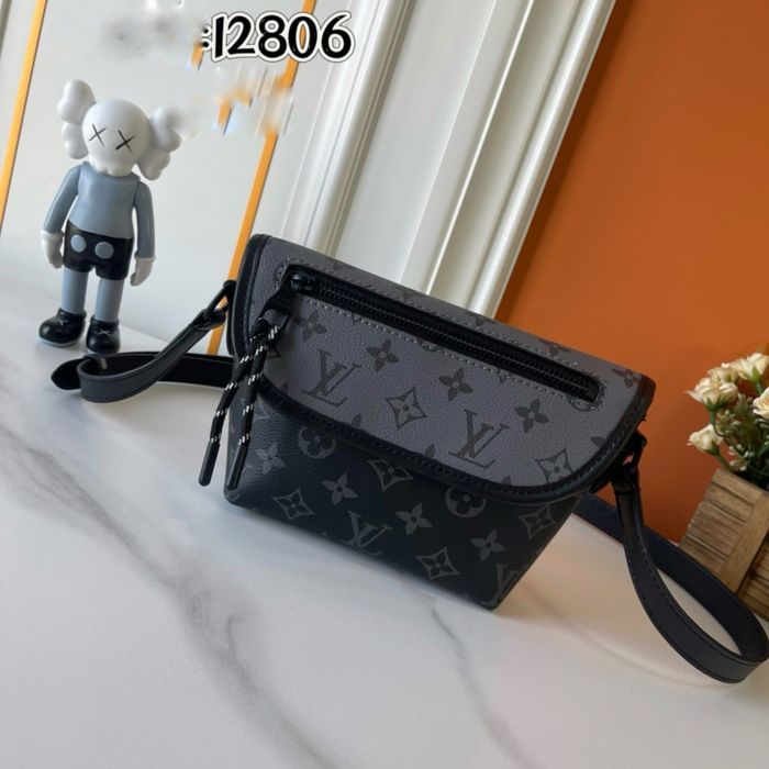 Louis Vuitton сумка мужская унисекс черная monogram оригинал кожаная