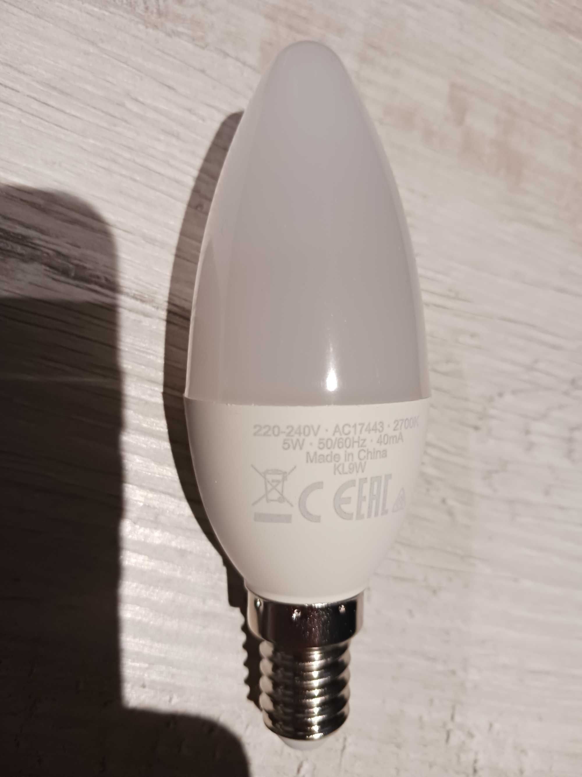 Żarówk1 LED  10 szt. świeczka E14 5W 40W 2700K OSRAM