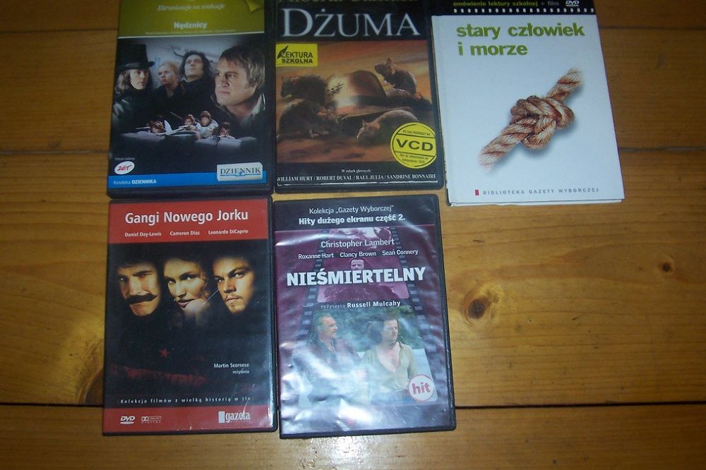 Nędznicy, Dżuma, Gangi NJ, Nieśmiertelny, Stary człowiek i morze DVD