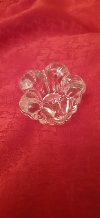 Świecznik PRL grube szkło