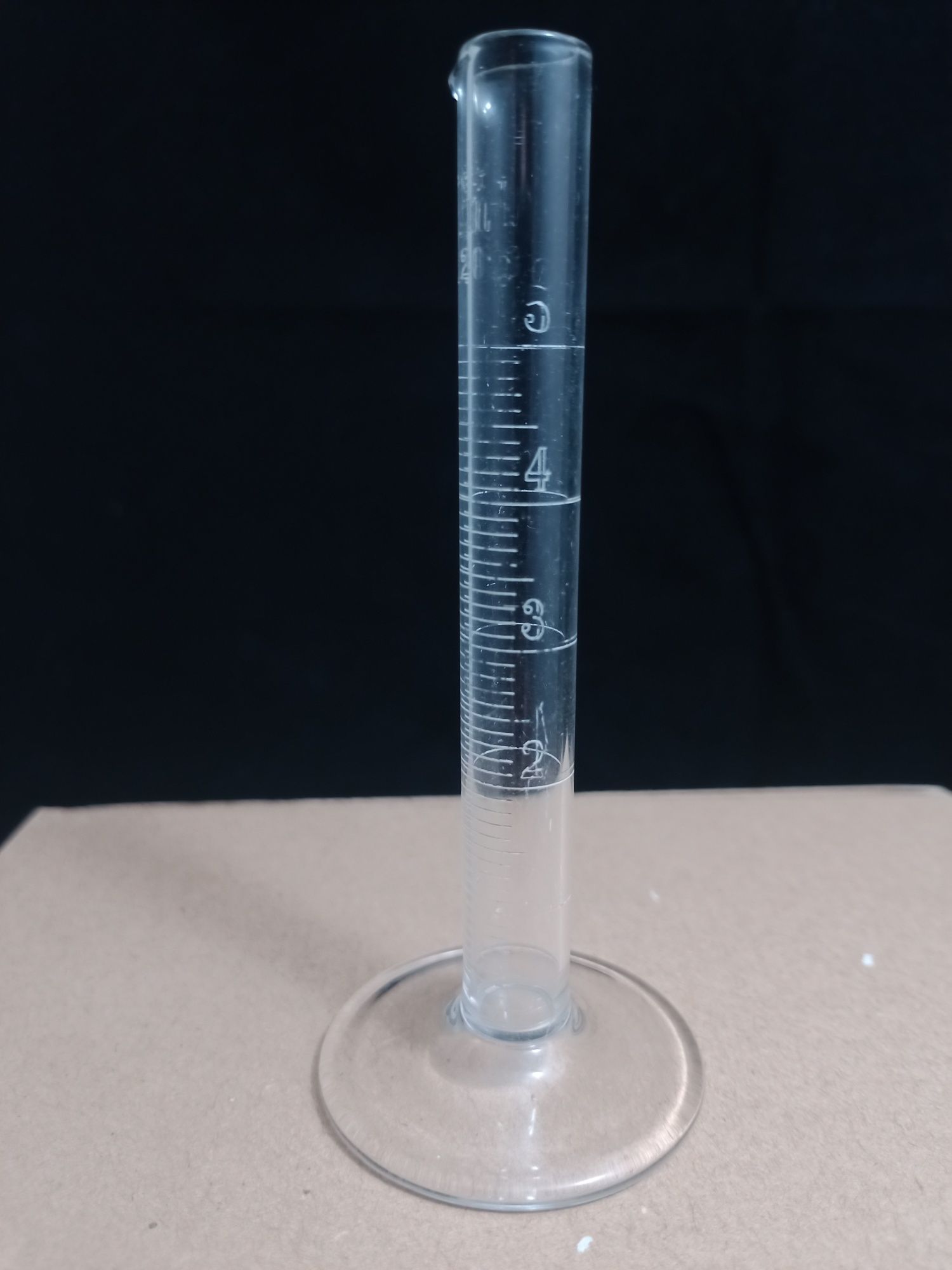 Tubo de ensaio antigo muito fino em vidro - para 50 ml