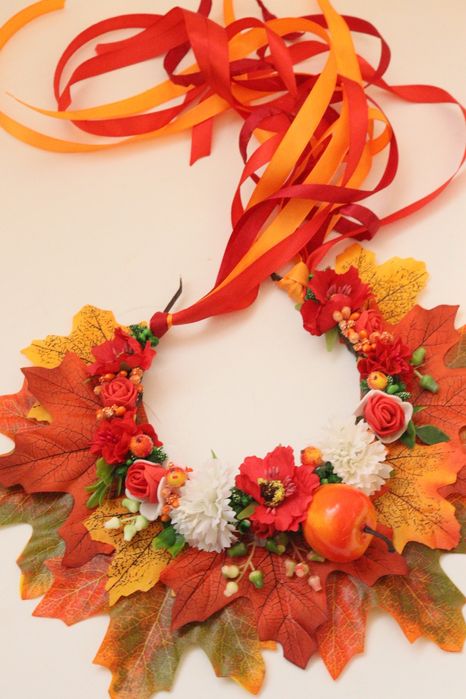 Осінній обруч до свята осені, королева осінь,  обруч свято осіні