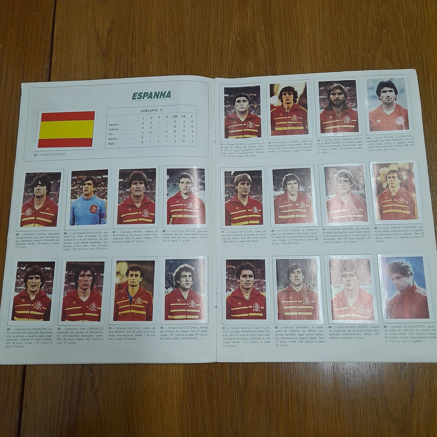 Caderneta de cromos completa do campeonato  Europa  futebol de 1984