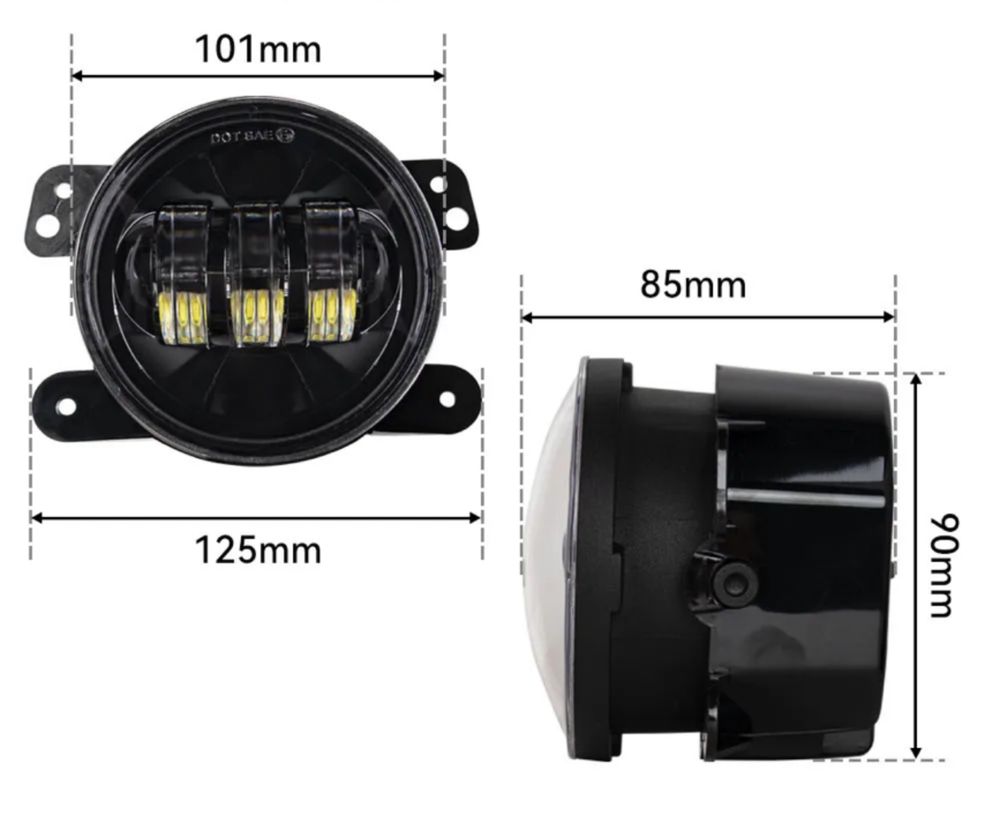 Фары противотуманные новые 60w 6000к в упаковке