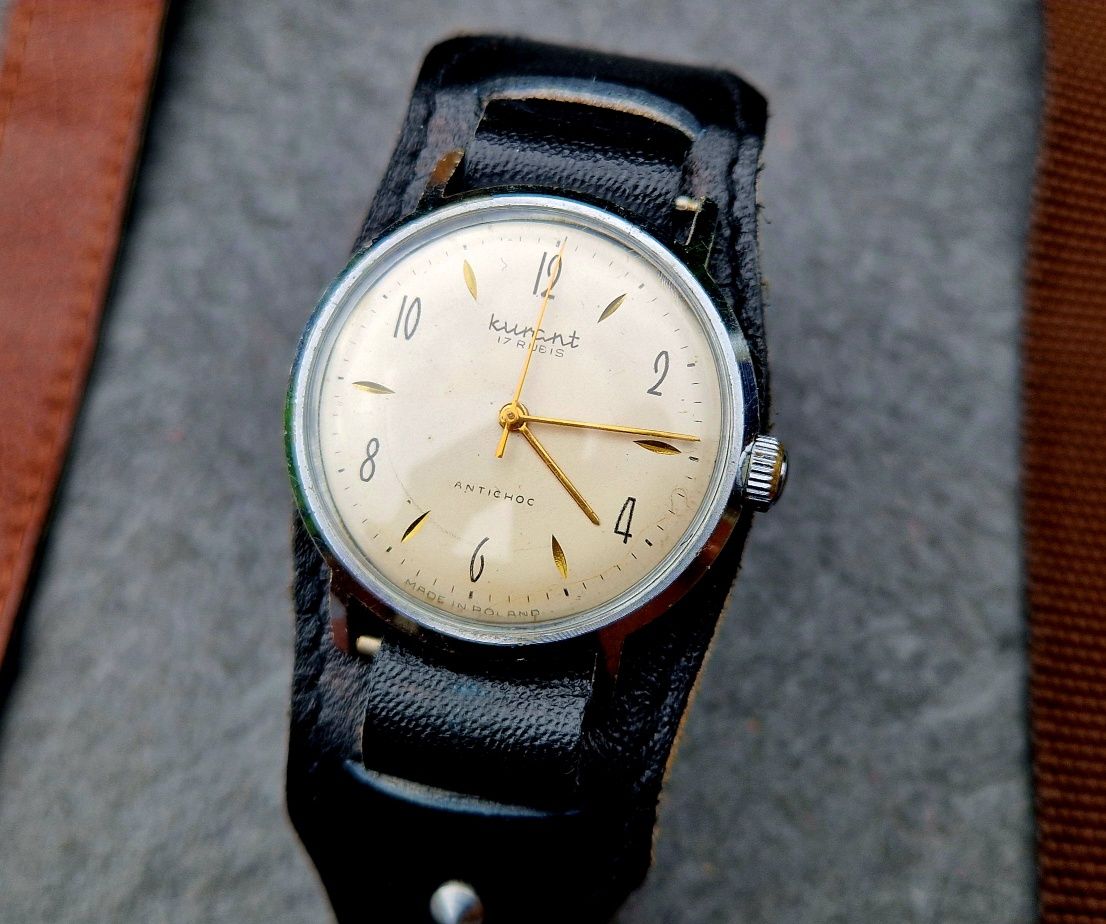 KURANT 17 rubis Błonie Wodoszczelny zegarek męski Vintage