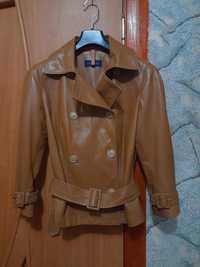 Pоскошная кожаная двубортная куртка от Piazza Sempione, 42