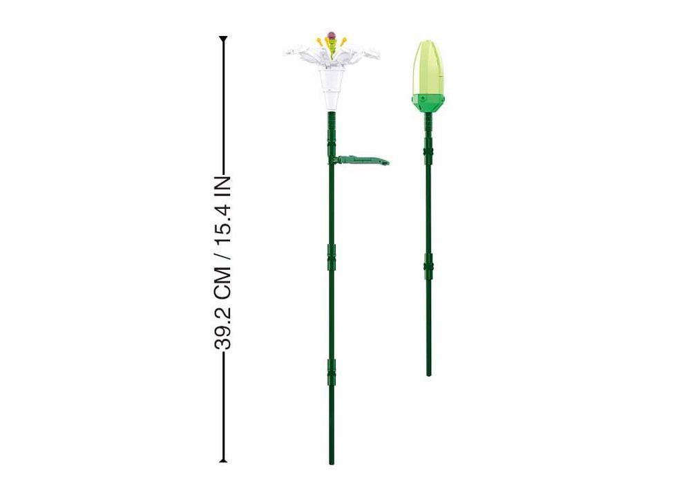 Klocki Sluban Kwiatki Róże Lilia Kwiaty Flowers 267 El.