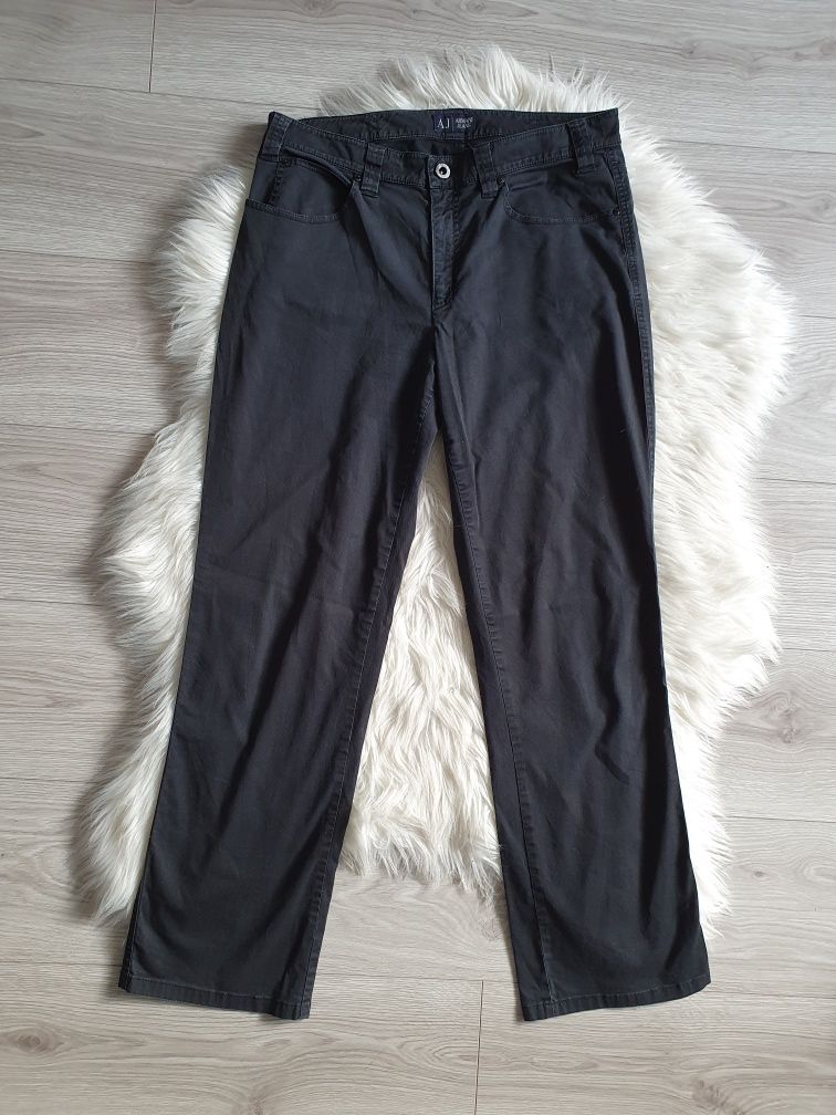 Armani Jeans spodnie w 32 czarne jeansy M L 38 40 proste aj