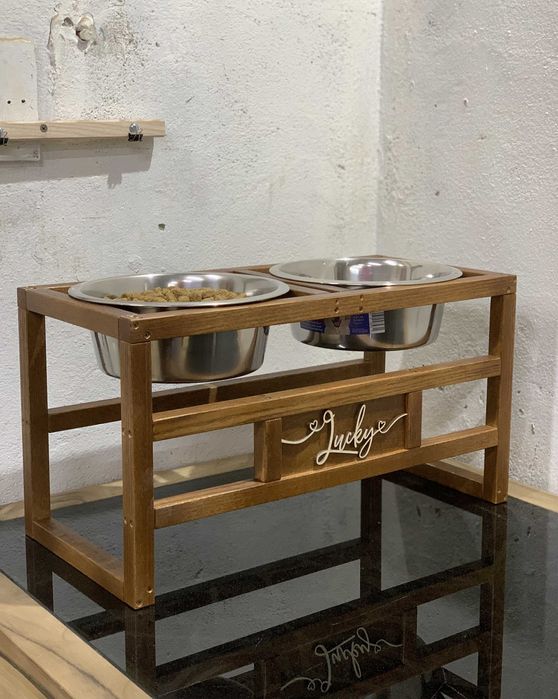 Подарунок для собаки! Підставка для лабрадора, миски 1,8 л в комплекті