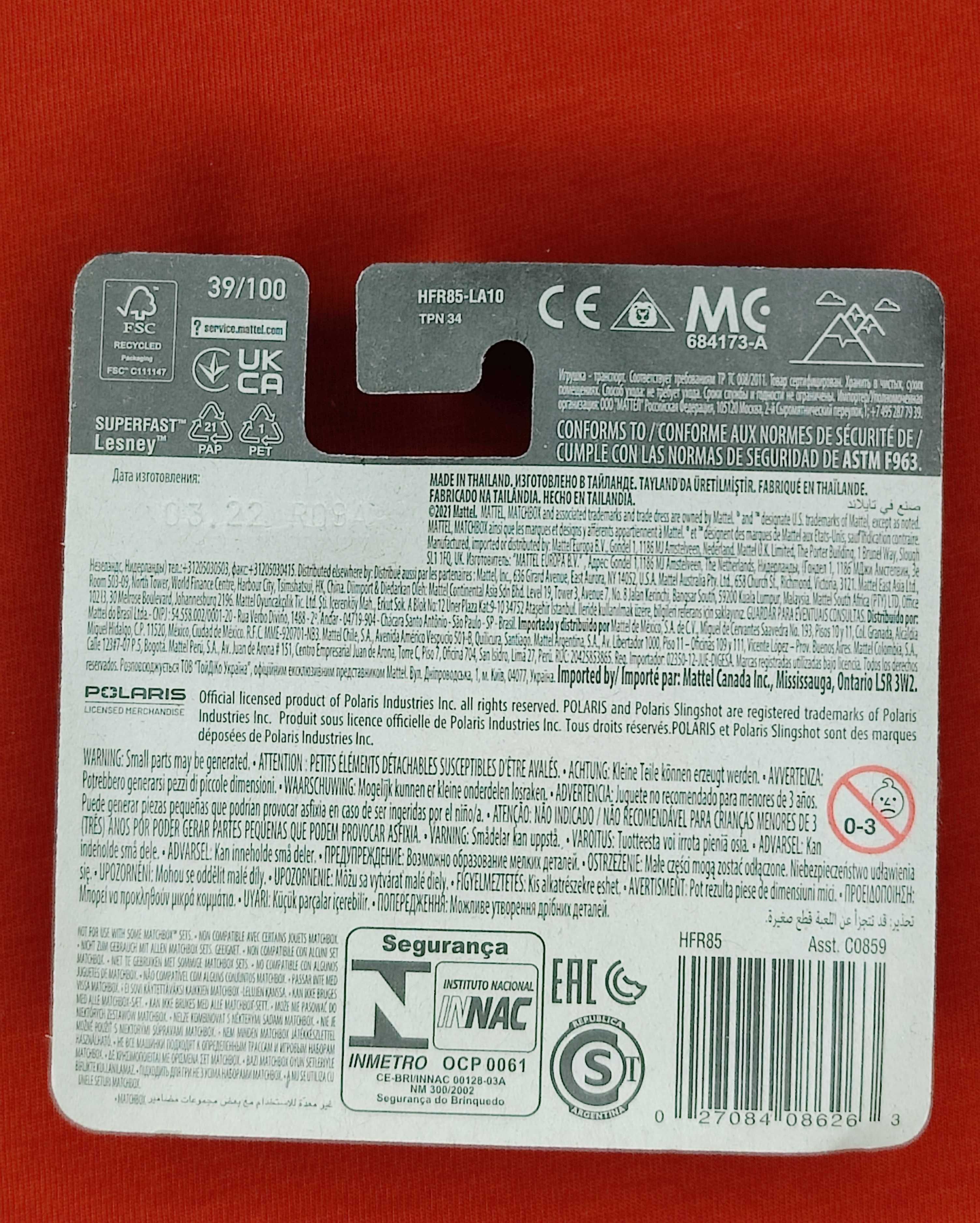 Matchbox Polaris rzr 39/100